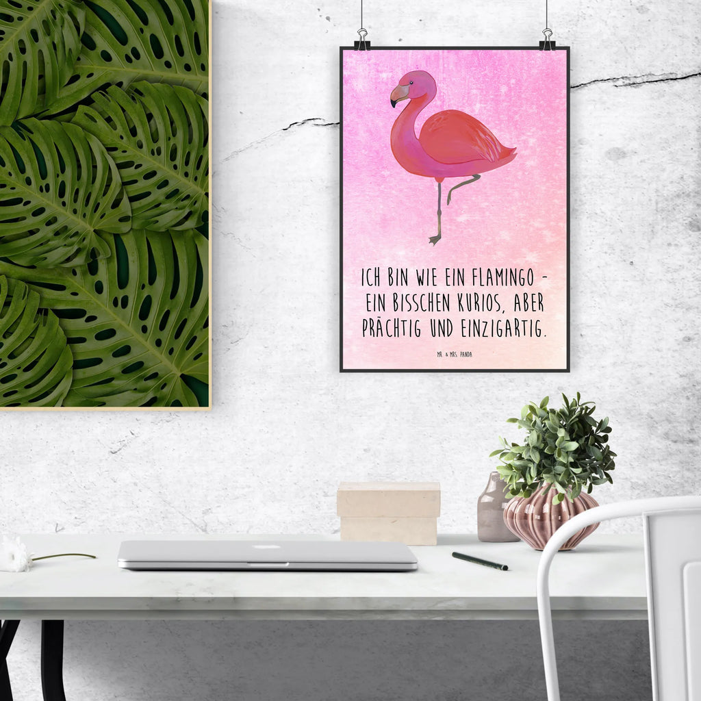 Poster Flamingo Classic Wanddekoration, Mr. & Mrs. Panda Poster, Handgemaltes Poster, Poster, Wandposter, Küchenposter, Posterdruck, Bild, Kunstdruck, Designposter, Wanddeko, Raumdekoration, Kinderposter, Wanddeko Bild, Flamingo, Freundinnen, Einzigartig, Freundin, Außenseiter, Tochter, Selbstliebe, ich, Sohn, Stolz, Spruch, Geschwister, für mich