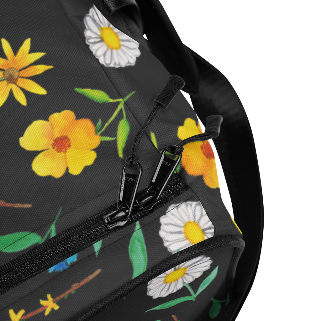Reisetasche Frühlingserwachen Design Reisetasche, Sporttasche, Aquarell, Muster, Blumen, Wiese, Sommerblumen, Natur, Blumenmädchen