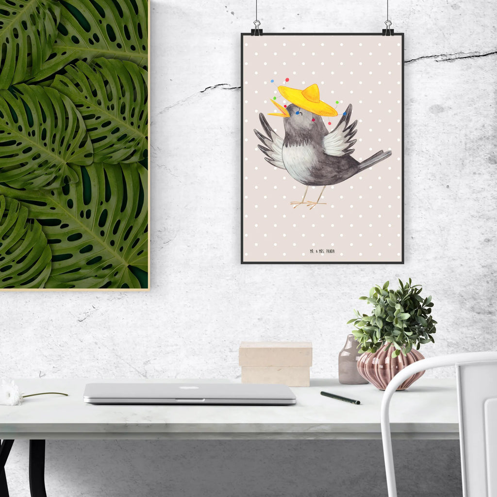 Plakat kruk Sombrero Bild, Poster, Wandschmuck, Wandbild, Design Poster, Wanddeko Bild, wanddruck, Deko Poster, Plakat, grafikposter, kunstdruck poster, Wandposter, kunstposter, wanddeko, wandkunst, Designposter, Panda Poster, Wanddekoration, Posterdruck, Mr. & Mrs. Panda Poster, typografie poster, Kunstdruck, drucke, Deko Bild, Tiermotive, Gute Laune, Lustige Sprüche, Tiere, Motivation, Froh, glücklich sein, Vögel, Glück Spruch, Elster, Spruch Positiv, Fröhlich sein, Rabe, Vogel