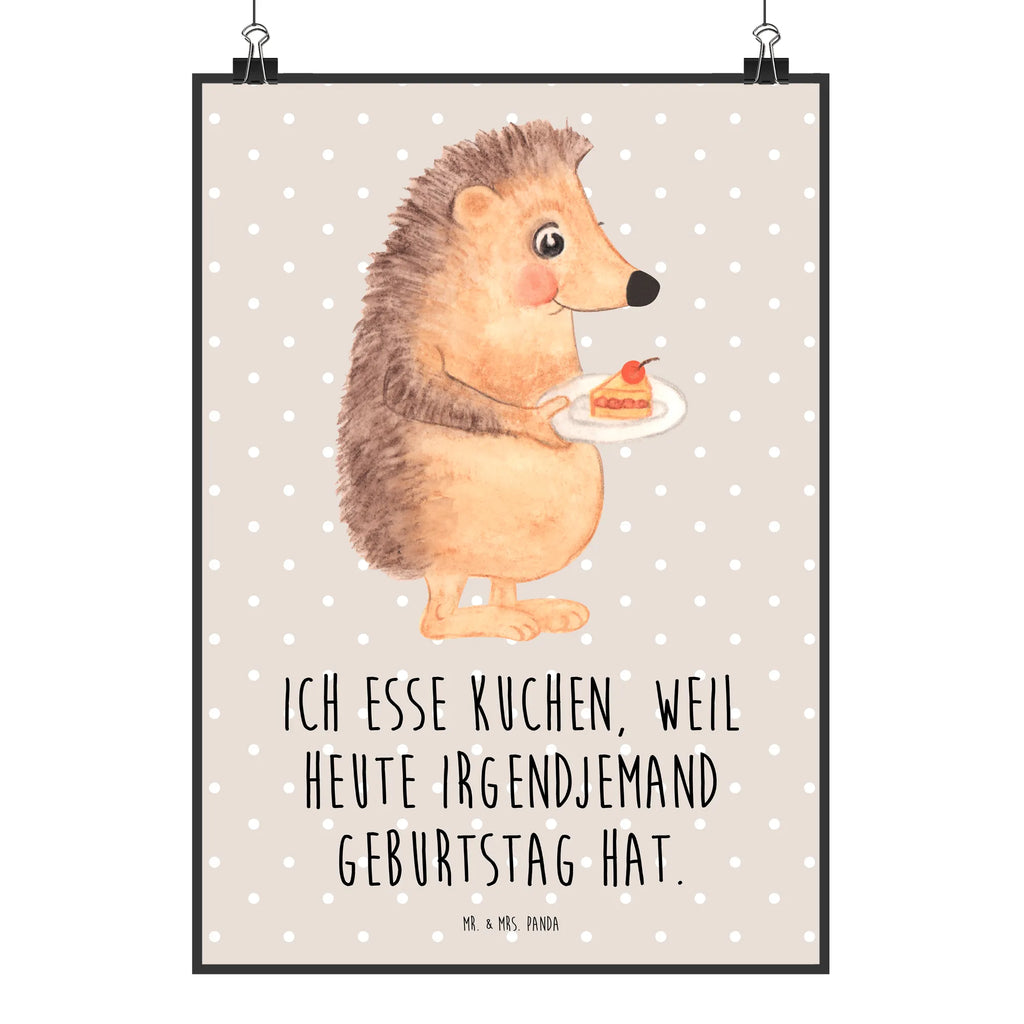 Poster Hedgehog piece of cake Wanddeko Bild, Mr. & Mrs. Panda Poster, Wanddeko, Wanddekoration, Designposter, Kinderposter, Raumdekoration, Kunstdruck, Wandposter, Handgemaltes Poster, Posterdruck, Küchenposter, Bild, Poster, Tiermotive, Gute Laune, lustige Sprüche, Tiere, Geburtstagskuchen, Einladung Party, Kuchen backen, Backen Geschenk, Torte, Kuchen, Essen Spruch, Igel