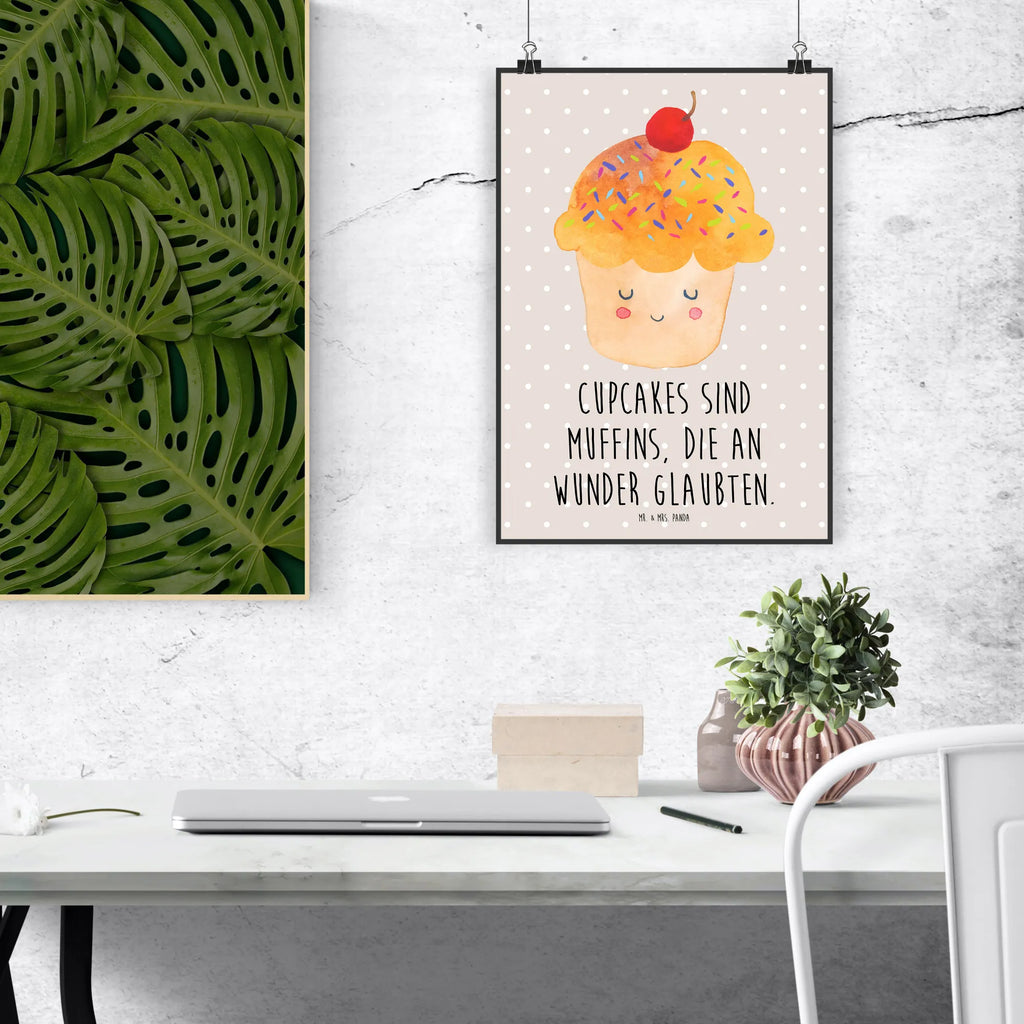 Poster Cupcake Wandschmuck, grafikposter, Wandposter, wanddeko, kunstdruck poster, Wanddeko Bild, Posterdruck, wandkunst, wanddruck, Designposter, Bild für Wand, kunstposter, Deko Bild, drucke, Plakat, Kunstdruck, kunst für die wand, Mr. & Mrs. Panda Poster, Wanddekoration, Wandbild, Bild, Poster, Gute Laune, Tiermotive, Tiere, Lustige Sprüche, Motivation Sprüche, Küche Spruch, Muffin, Cupcakes, Geschenk Koch, Küche Deko, Backen Geschenk, Wunder