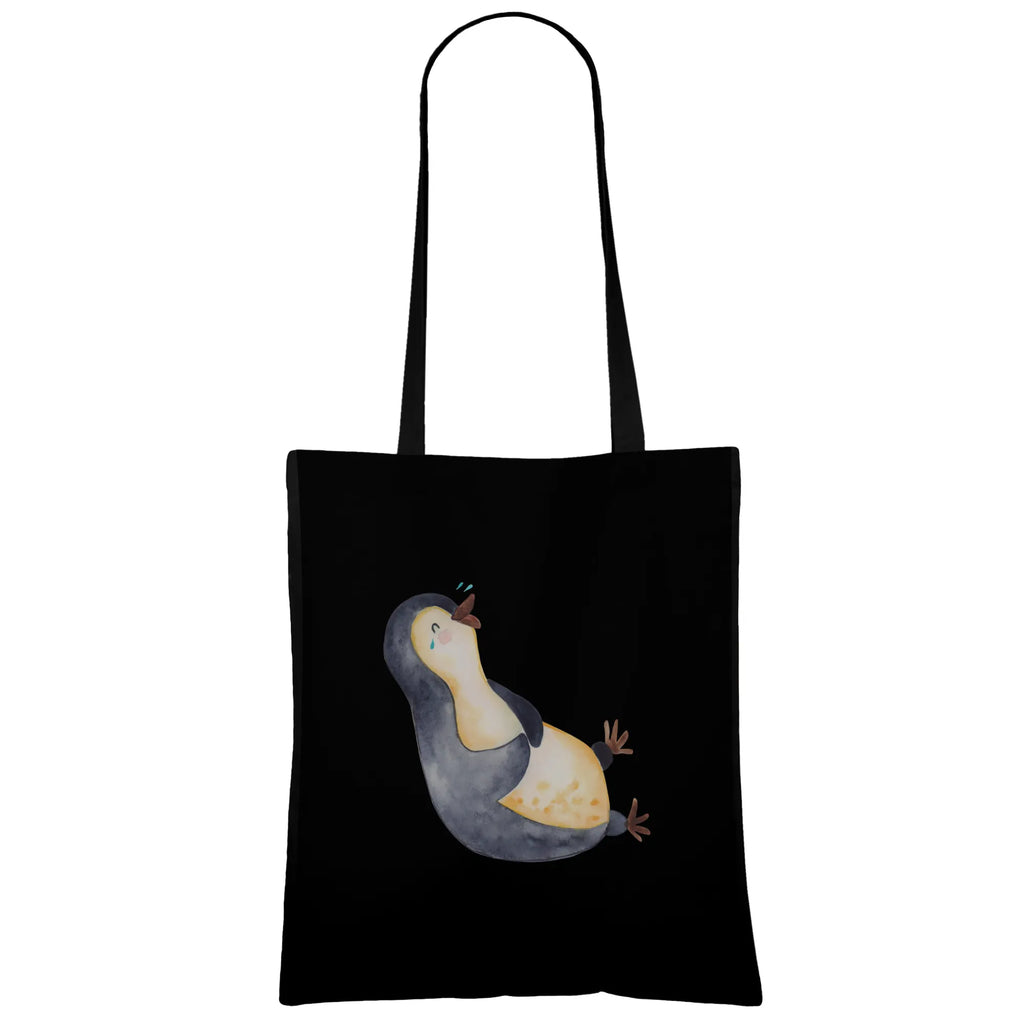 Tragetasche Pinguin Lachen Jutetasche, Einkaufstüte, Tasche, Beuteltasche, Tragetasche, Shopper, Einkaufstasche, Laptoptasche, Beutel, Stofftasche, Stoffbeutel, Jutebeutel, Strandtasche, Badetasche, Umhängetasche, Schultertasche, Pinguin, lustiger Spruch, Fröhlichkeit, Pinguine, Humor, Lachen, Optimismus, Fröhlich