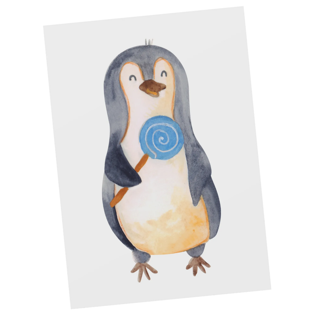 Pocztówka pingwin lizak Postkarten, kunstkarte, spruchkarte, Motivkarte, Ansichtskarte, bildkarte, Ansichtskarten, Designkarte, Grußkarte, Postkarte, Kunstkarten, einzelkarte, Fotokarte, Pinguin, Blödsinn, Spruch, Gauner, Ganove, Pinguine, Rabauke, Süßigkeiten, Lolli, Rebell