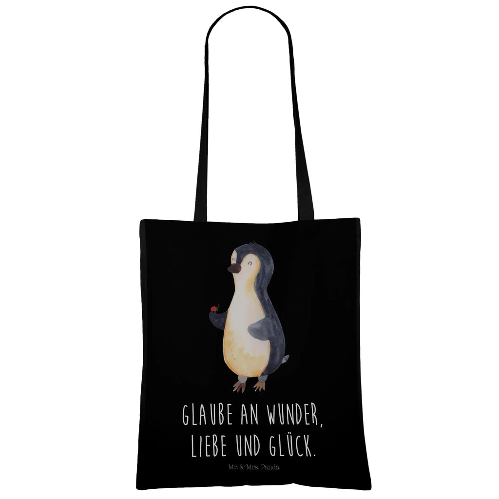 Tote bag Penguin ladybug Stoffbeutel, Badetasche, Strandtasche, Schultertasche, Shopper, Einkaufstasche, Umhängetasche, Beutel, Tragetasche, Einkaufstüte, Laptoptasche, Beuteltasche, Tasche, Stofftasche, Jutebeutel, Jutetasche, Pinguin, Lebensfreude, Liebe, Glück, Marienkäfer, Wunder, Pinguine, Freude