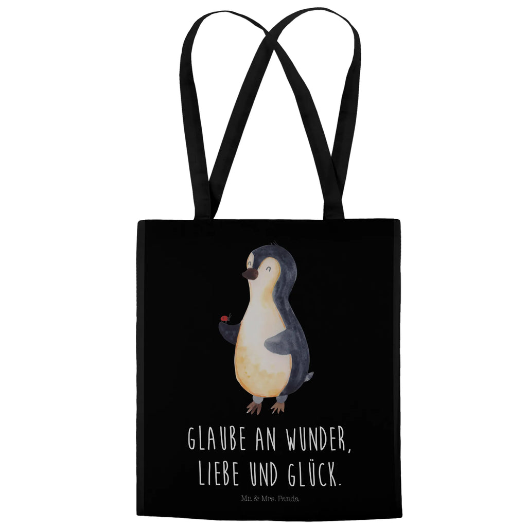 Tote bag Penguin ladybug Stoffbeutel, Badetasche, Strandtasche, Schultertasche, Shopper, Einkaufstasche, Umhängetasche, Beutel, Tragetasche, Einkaufstüte, Laptoptasche, Beuteltasche, Tasche, Stofftasche, Jutebeutel, Jutetasche, Pinguin, Lebensfreude, Liebe, Glück, Marienkäfer, Wunder, Pinguine, Freude