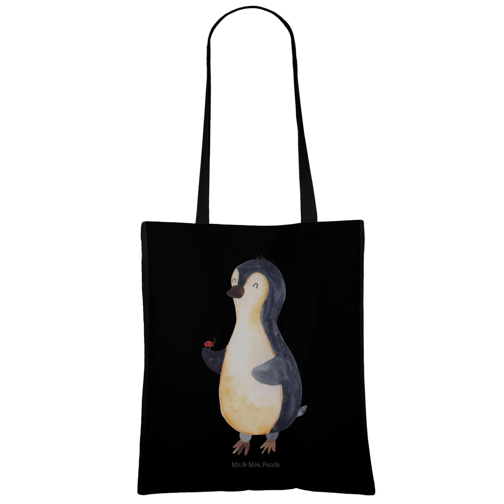 Tote bag Penguin ladybug Stoffbeutel, Badetasche, Strandtasche, Schultertasche, Shopper, Einkaufstasche, Umhängetasche, Beutel, Tragetasche, Einkaufstüte, Laptoptasche, Beuteltasche, Tasche, Stofftasche, Jutebeutel, Jutetasche, Pinguin, Lebensfreude, Liebe, Glück, Marienkäfer, Wunder, Pinguine, Freude