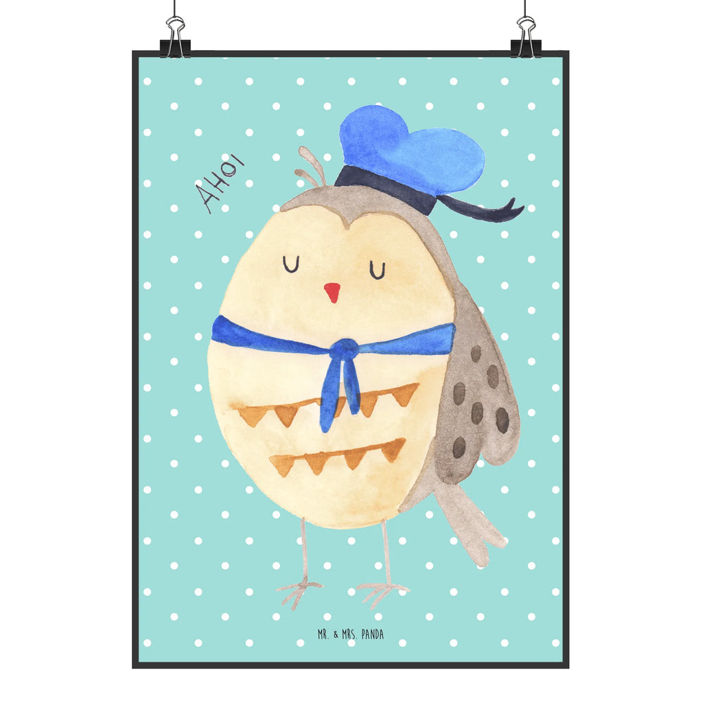 Poster Eule Matrose Wanddeko Bild, Wandschmuck, wanddeko, Poster, Bild für Wand, wandkunst, grafikposter, Wandbild, Posterdruck, kunstposter, Wanddekoration, Wandposter, Designposter, Deko Bild, Plakat, kunst für die wand, Mr. & Mrs. Panda Poster, wanddruck, Kunstdruck, kunstdruck poster, drucke, Bild, Eule, Freundin, Seefahrer, Owl, Matrose, Heimathafen, Ehe, Wortspiel Lustig, Eule Spruch, Hochzeitstag Geschenk, Eule Deko