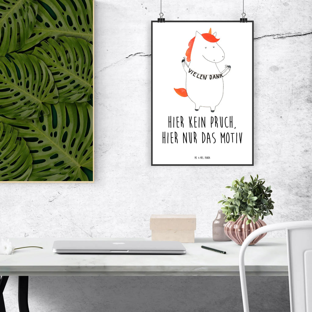 Poster unicorn Thank you very much unicorn, unicorns, thank you gift, Thank you present, thanks, thanksgiving, thank you