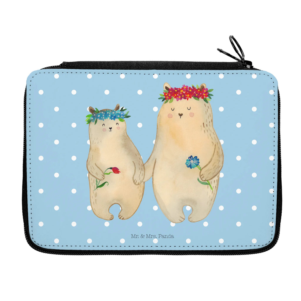 Leather folder Bears with flower crown Federmappe, Federmäppchen, Stifte Etui, Stiftetasche, Familie, Vatertag, Schwester, Muttertag, Bruder, Papa, Oma, Mama, Opa, Bären, Töchter, Lieblingsmensch, Mutter, beste Mutter, Mutti, Bär, Mami, Tochter, Kind, Lieblingsmama, weltbeste Mama, Vorbild, Kinder, Family, Geschenk Mama. Muttertag