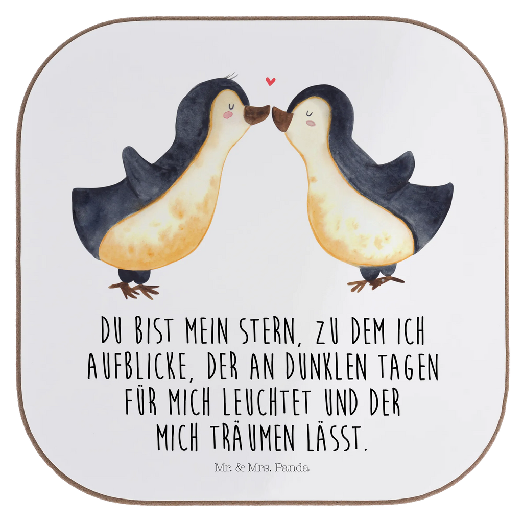 Square coaster Penguins in love glass coasters, presents, gift, breakfast, party, gifts, Coasters, Love, Loving, Two, Together, Marriage, Engagement, Proposal of marriage, Love gift, gift for her, gift for him, anniversary gift, proof of love, wedding anniversary, guest gift, gift friend, pair, pair of penguins, penguin love, anniversary, love, love saying, gift girlfriend, fiancée, couple. love couple, fiancé, penguins, wedding, gift idea, engagement, gift anniversary, Penguin