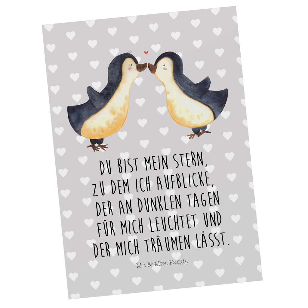 Pocztówka Pingwin Miłość Miłość, partner, przyjaciel, przyjaciółka, mąż, żona, wesele, zaręczyny, prośba o rękę, prezent miłosny, rocznica, dzień ślubu