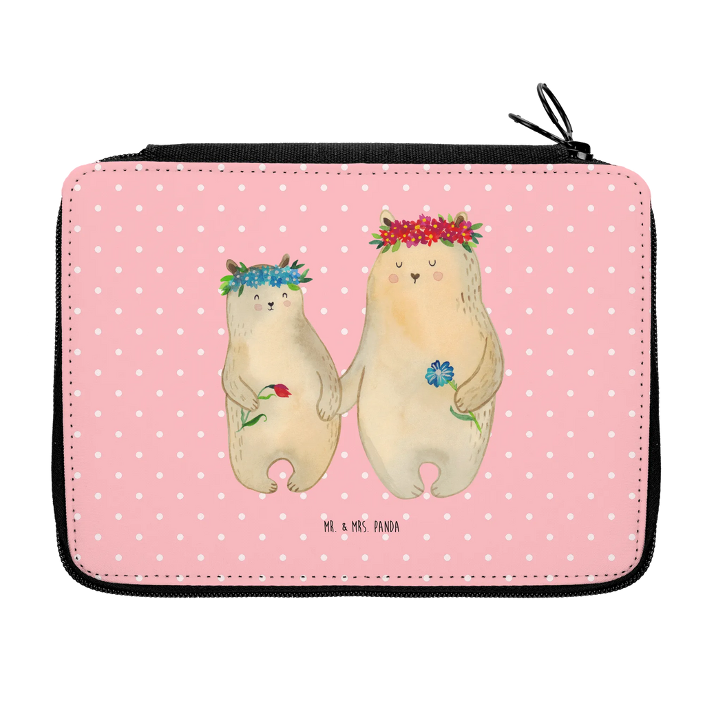 Leather folder Bears with flower crown Federmappe, Federmäppchen, Stifte Etui, Stiftetasche, Familie, Vatertag, Schwester, Muttertag, Bruder, Papa, Oma, Mama, Opa, Bären, Töchter, Lieblingsmensch, Mutter, beste Mutter, Mutti, Bär, Mami, Tochter, Kind, Lieblingsmama, weltbeste Mama, Vorbild, Kinder, Family, Geschenk Mama. Muttertag