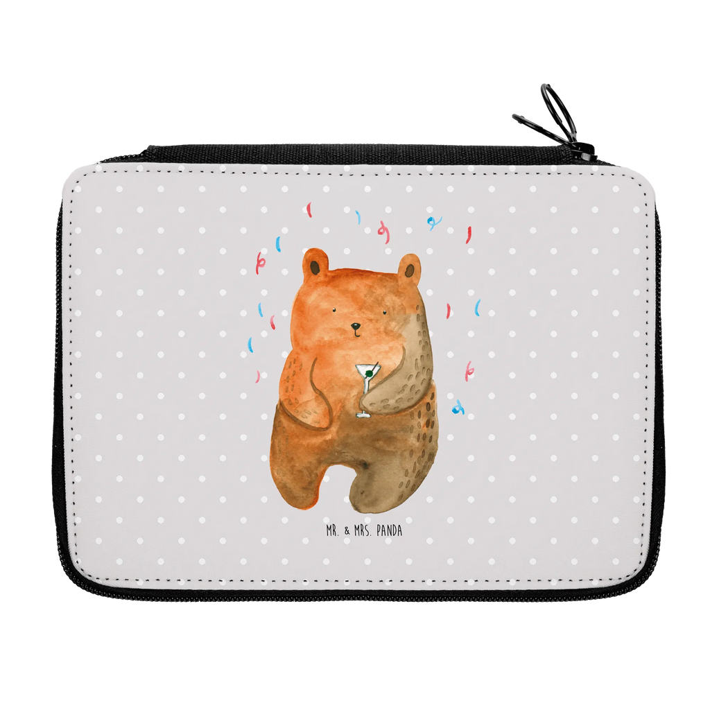 Leather folder bear party Stifterolle, Büro Stifte Etui, Federmäppchen, Stiftetasche, Geschenk, Federmappe, Grundschule, Einschulung, Kind, Schüler, Federmappe Einschulung, Bestückte Federmappe, Federmäppchen bedruckt, Kinder Federmappe, Schule, Schülerin, Stifte Etui, Motiv, Bär, Teddy, Teddybär, Mitbringsel, Lustig, Feiern, Gute Laune, Geburtstagsgeschenk, Party, Geburtstag, Abfeiern
