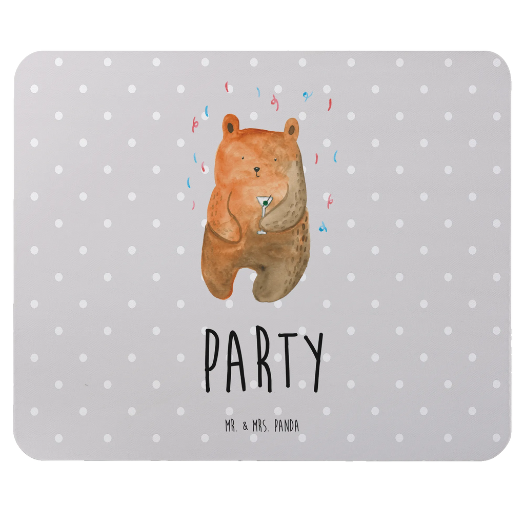 Mouse mat bear party mousepad, fun, Work, Pad, Mouse, Mouse Pad, PC, Office, Gift, saying, Print, Motif, Study, Student, bear, teddy, teddy bear, cuddly toy, Birthday, Good mood, Funny, Partying, Celebrate, Birthday present, Present, Party, Bring a present