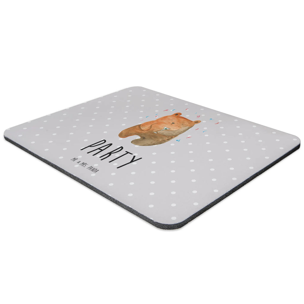 Mouse mat bear party mousepad, fun, Work, Pad, Mouse, Mouse Pad, PC, Office, Gift, saying, Print, Motif, Study, Student, bear, teddy, teddy bear, cuddly toy, Birthday, Good mood, Funny, Partying, Celebrate, Birthday present, Present, Party, Bring a present