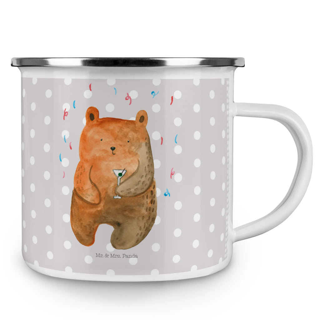 Kempingowy kubek emaliowany Niedźwiedź Impreza Niedźwiedź, Miś, Pluszowy miś