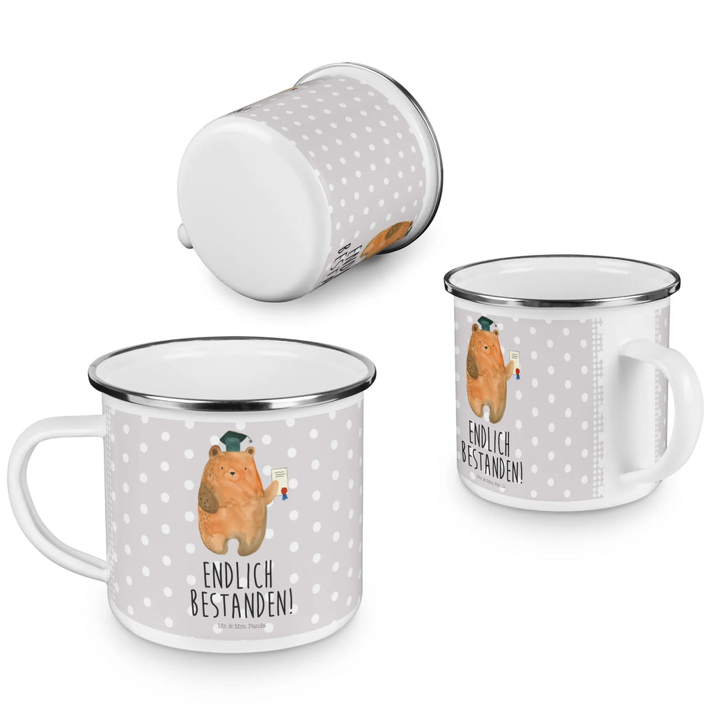 Kempingowy kubek emaliowany Niedźwiedź Egzamin Niedźwiedź, Miś, Pluszowy miś