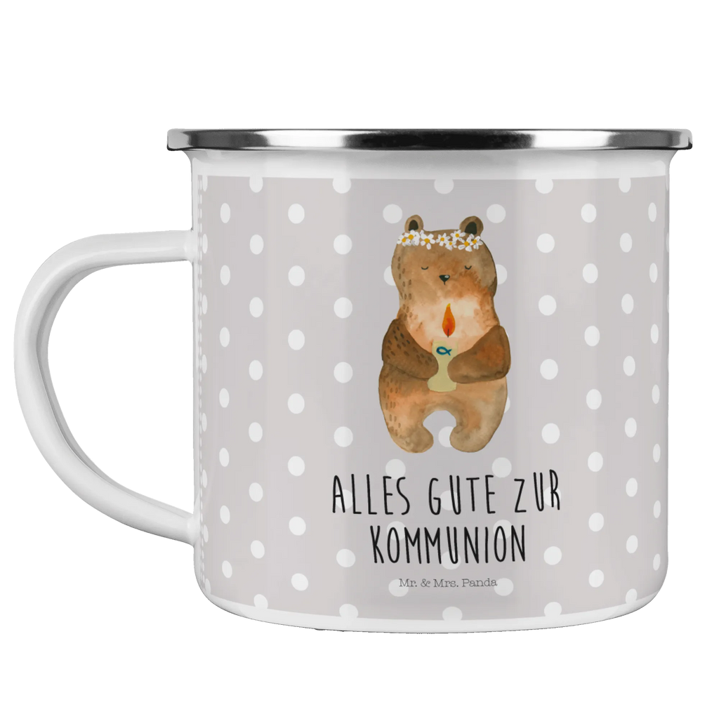 Kempingowy kubek emaliowany Niedźwiedź Komunia Teebecher, Emailletasse, Tasse, emaillebecher, Trinkbecher, Metalltasse, becher emaille, Pott, metallbecher, Becher, Kaffeetasse, blechbecher, Tasse Emaille, Emaille Tasse, Campingtasse, Teetasse, Kaffeebecher, Emaille Becher, Reisebecher, wandertasse, wanderbecher, Campingbecher, reisetasse, Blechtasse, Teddy, Bär, Teddybär, Katholisch, Gottes Segen, Kommunion, Taufkerze