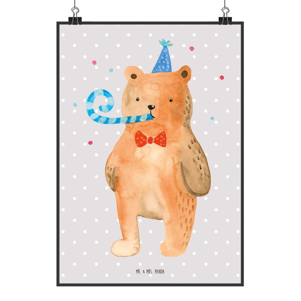 Poster Bär Geburtstag Posterdruck, Mr. & Mrs. Panda Poster, Designposter, Bild, grafikposter, Plakat, drucke, Wanddeko Bild, Poster, kunstdruck poster, Wandposter, Deko Bild, Kunstdruck, Wandschmuck, kunst für die wand, Wandbild, wandkunst, kunstposter, wanddruck, Bild für Wand, wanddeko, Wanddekoration, Teddybär, Bär, Teddy, Glückwunsch, Happy Birthday, Alles Gute, Geburtstag