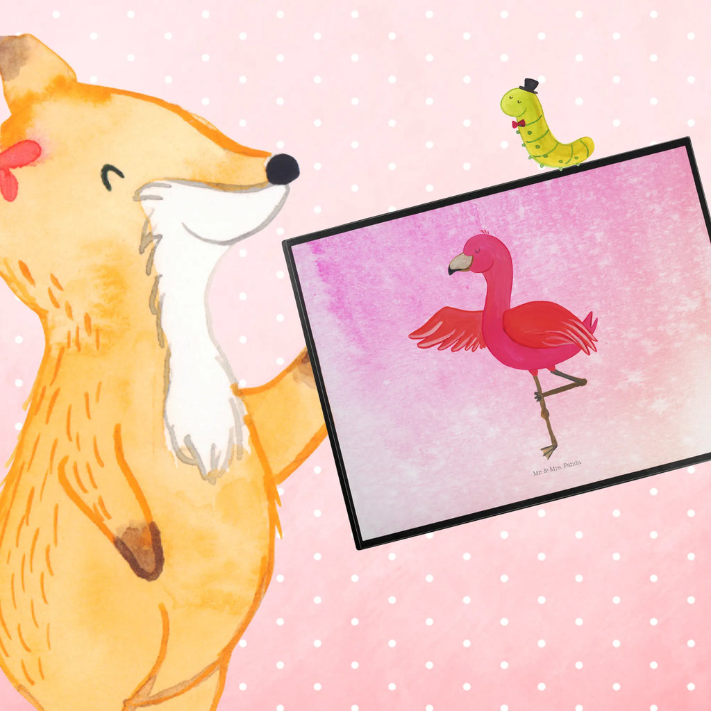 Schreibtischunterlage Flamingo Yoga Bürobedarf, Schreibunterlage, Schreibtischauflage, Schreibtischunterlage Groß, Schreibtisch Unterlagen, Schreibwaren, Büroartikel, Flamingo, Yoga, Vogel, Tiefenentspannung, Achtsamkeit, Namaste, Aufregen, Ärger, Entspannung, Yoga-Übung