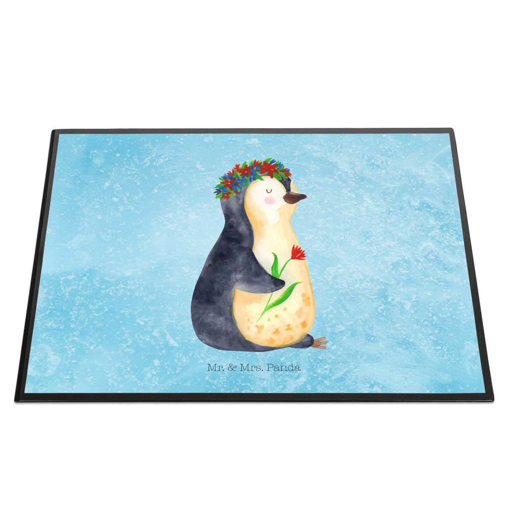 Schreibtischunterlage Pinguin Blumenkranz Schreibwaren, Schreibtisch Unterlagen, Büroartikel, Schreibtischunterlage Groß, Schreibunterlage, Schreibtischauflage, Bürobedarf, Pinguin, Lebensziele, Liebeskummer, Wünsche, Lebenslust, Pinguine, Blumenkranz, Motivation, Ziele, Geschenkidee, Universum, Leben