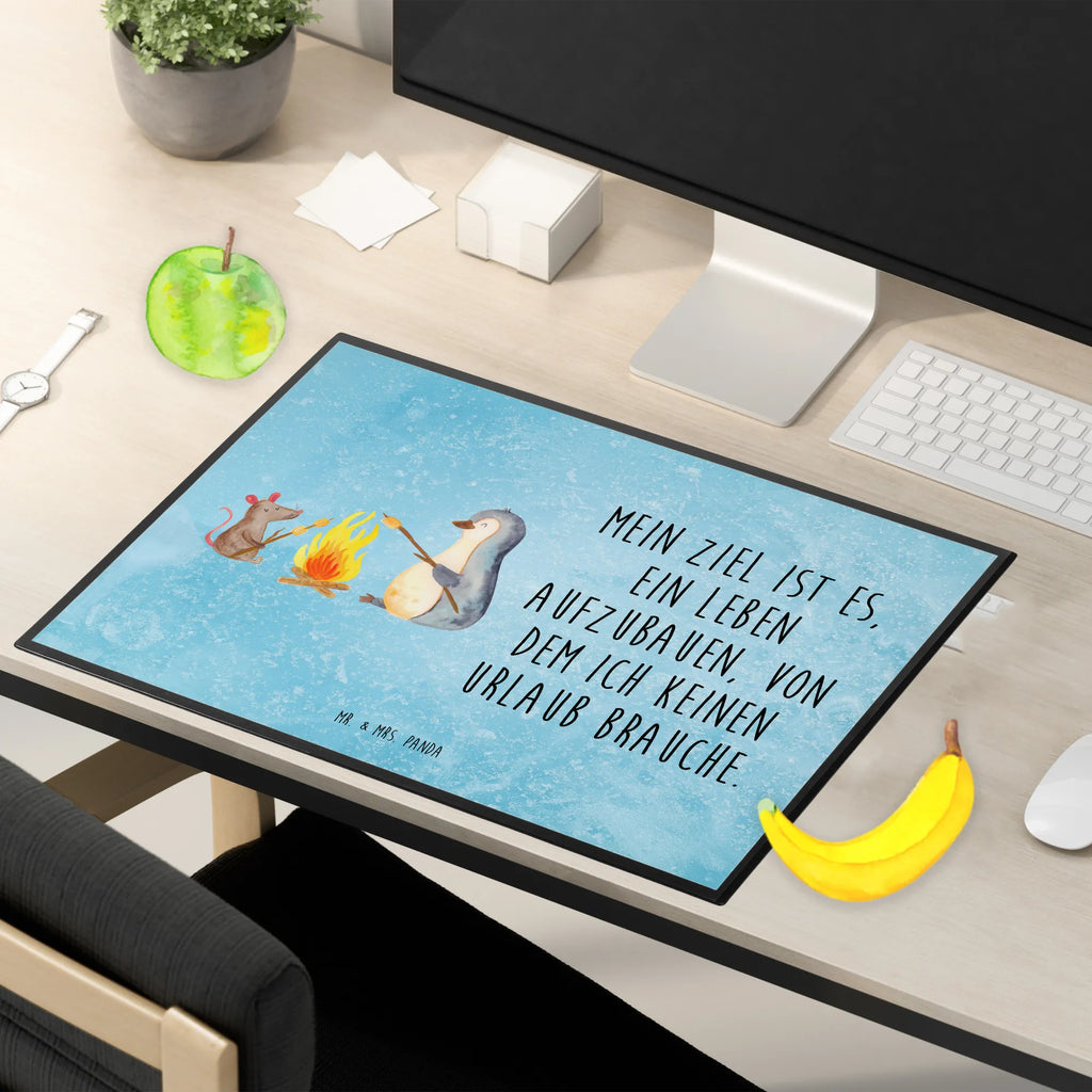 Schreibtischunterlage Pinguin Lagerfeuer Schreibtisch Unterlagen, Schreibunterlage, Schreibtischunterlage Groß, Schreibtischauflage, Schreibwaren, Bürobedarf, Büroartikel, Pinguin, Leben, Büroalltag, Lagerfeuer, grillen, Feuer, Liebe, Lebensspruch, Job, Pinguine, Lebensmotivation, Maus, Büro, Arbeit, Neustart, Marshmallows, Motivation