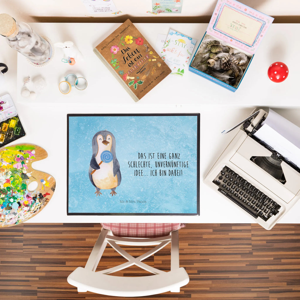 Schreibtischunterlage Pinguin Lolli Schreibtisch Unterlagen, Bürobedarf, Schreibwaren, Schreibtischunterlage Groß, Schreibtischauflage, Schreibunterlage, Büroartikel, Pinguin, Lolli, Gauner, Rebell, Ganove, Rabauke, Süßigkeiten, Spruch, Pinguine, Blödsinn