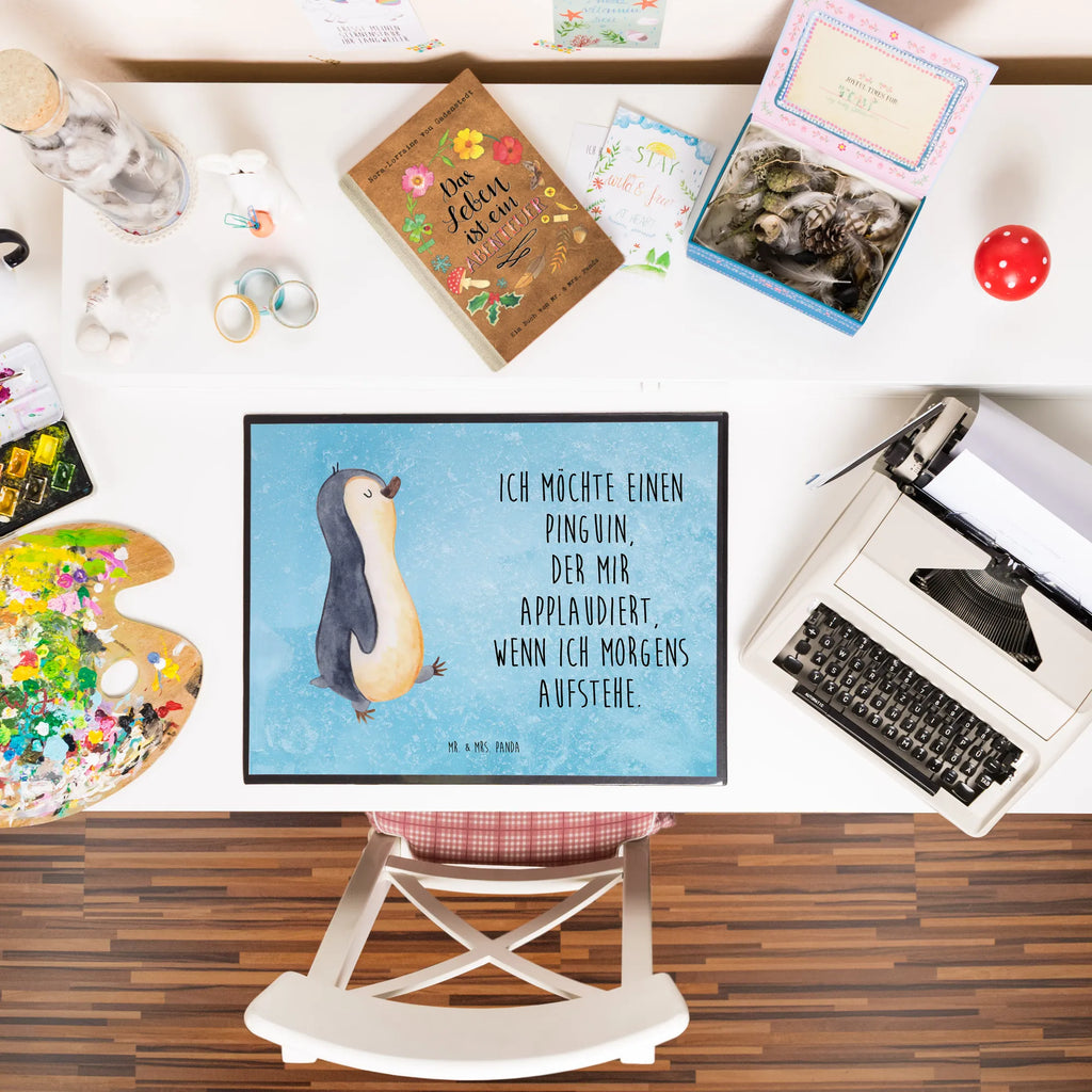 Desk pad Penguin march Schreibtisch Unterlagen, Schreibtischunterlage Groß, Schreibwaren, Bürobedarf, Schreibunterlage, Schreibtischauflage, Büroartikel, Pinguin, Schwester, Familie, Bruder, Frühaufsteher, Pinguine, Langschläfer