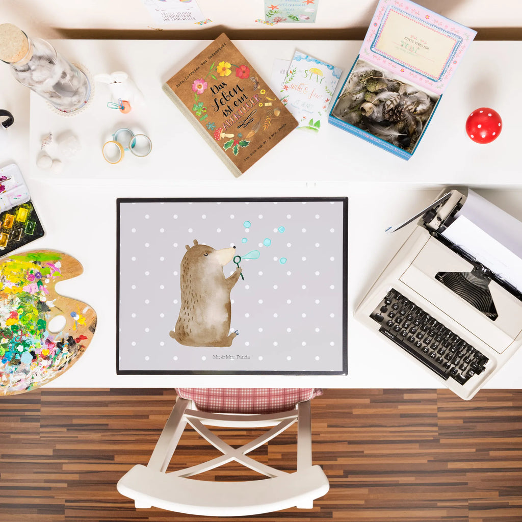 Schreibtischunterlage Bär Seifenblasen Büroartikel, Bürobedarf, Schreibtischauflage, Schreibunterlage, Schreibwaren, Schreibtischunterlage Groß, Schreibtisch Unterlagen, Bär, Teddy, Teddybär, Seifenblasen Bär Lustig Sein Glücklich Traurig Happy