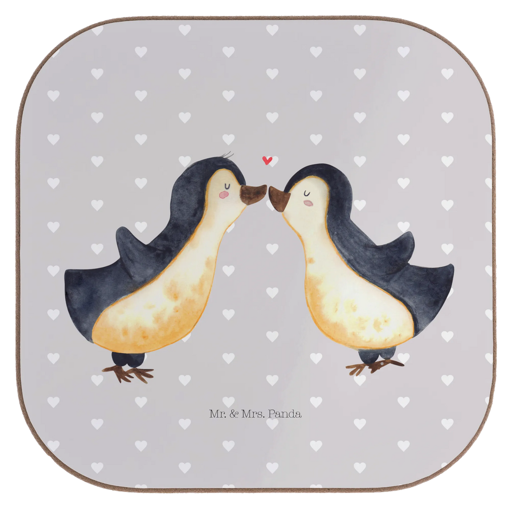 Square coaster Penguins in love glass coasters, presents, gift, breakfast, party, gifts, Coasters, Love, Loving, Two, Together, Marriage, Engagement, Proposal of marriage, Love gift, gift for her, gift for him, anniversary gift, proof of love, wedding anniversary, guest gift, gift friend, pair, pair of penguins, penguin love, anniversary, love, love saying, gift girlfriend, fiancée, couple. love couple, fiancé, penguins, wedding, gift idea, engagement, gift anniversary, Penguin