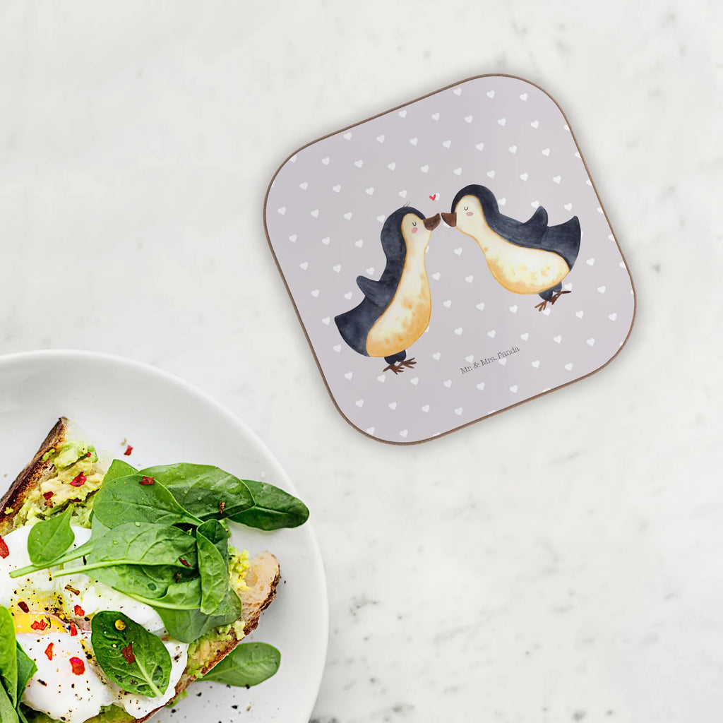 Square coaster Penguins in love glass coasters, presents, gift, breakfast, party, gifts, Coasters, Love, Loving, Two, Together, Marriage, Engagement, Proposal of marriage, Love gift, gift for her, gift for him, anniversary gift, proof of love, wedding anniversary, guest gift, gift friend, pair, pair of penguins, penguin love, anniversary, love, love saying, gift girlfriend, fiancée, couple. love couple, fiancé, penguins, wedding, gift idea, engagement, gift anniversary, Penguin