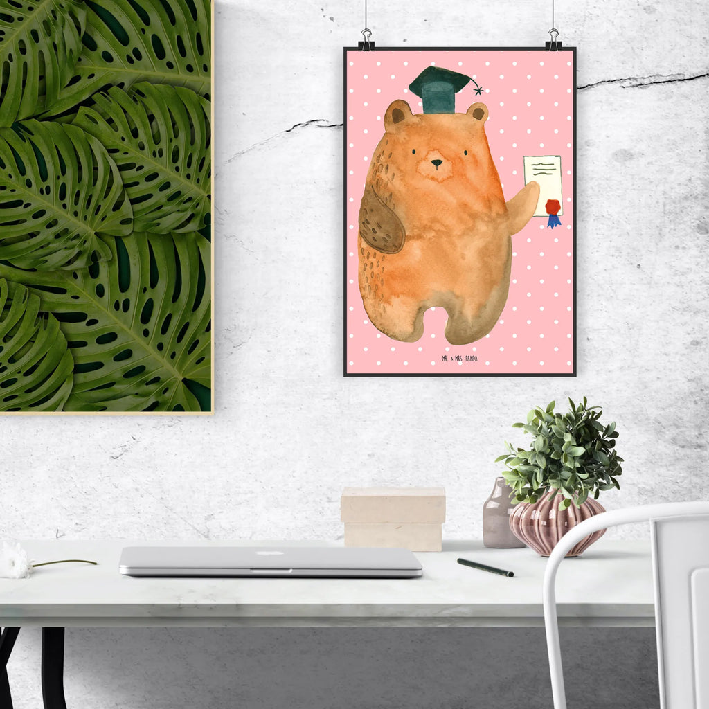 Poster Bär Prüfung kunst für die wand, Wandschmuck, Wandbild, Bild für Wand, Wanddekoration, kunstposter, wandkunst, Designposter, wanddeko, Plakat, grafikposter, Wandposter, Poster, Kunstdruck, Bild, Mr. & Mrs. Panda Poster, kunstdruck poster, Deko Bild, Posterdruck, Wanddeko Bild, wanddruck, drucke, Teddybär, Bär, Teddy, Zeugnis, Abschluss, Prüfung Bestanden, Prüfungen, Abitur, Abschlusszeugnis