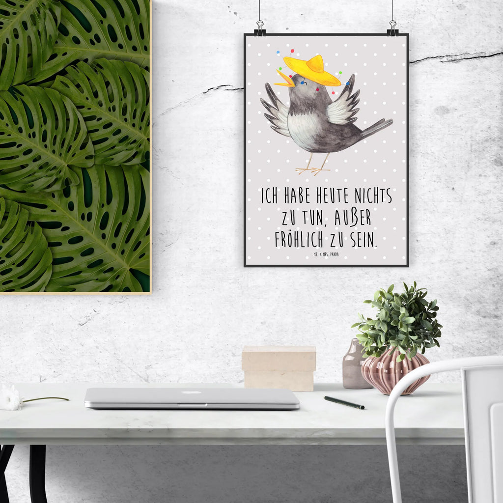 Plakat kruk Sombrero Bild, Poster, Wandschmuck, Wandbild, Design Poster, Wanddeko Bild, wanddruck, Deko Poster, Plakat, grafikposter, kunstdruck poster, Wandposter, kunstposter, wanddeko, wandkunst, Designposter, Panda Poster, Wanddekoration, Posterdruck, Mr. & Mrs. Panda Poster, typografie poster, Kunstdruck, drucke, Deko Bild, Tiermotive, Gute Laune, Lustige Sprüche, Tiere, Motivation, Froh, glücklich sein, Vögel, Glück Spruch, Elster, Spruch Positiv, Fröhlich sein, Rabe, Vogel