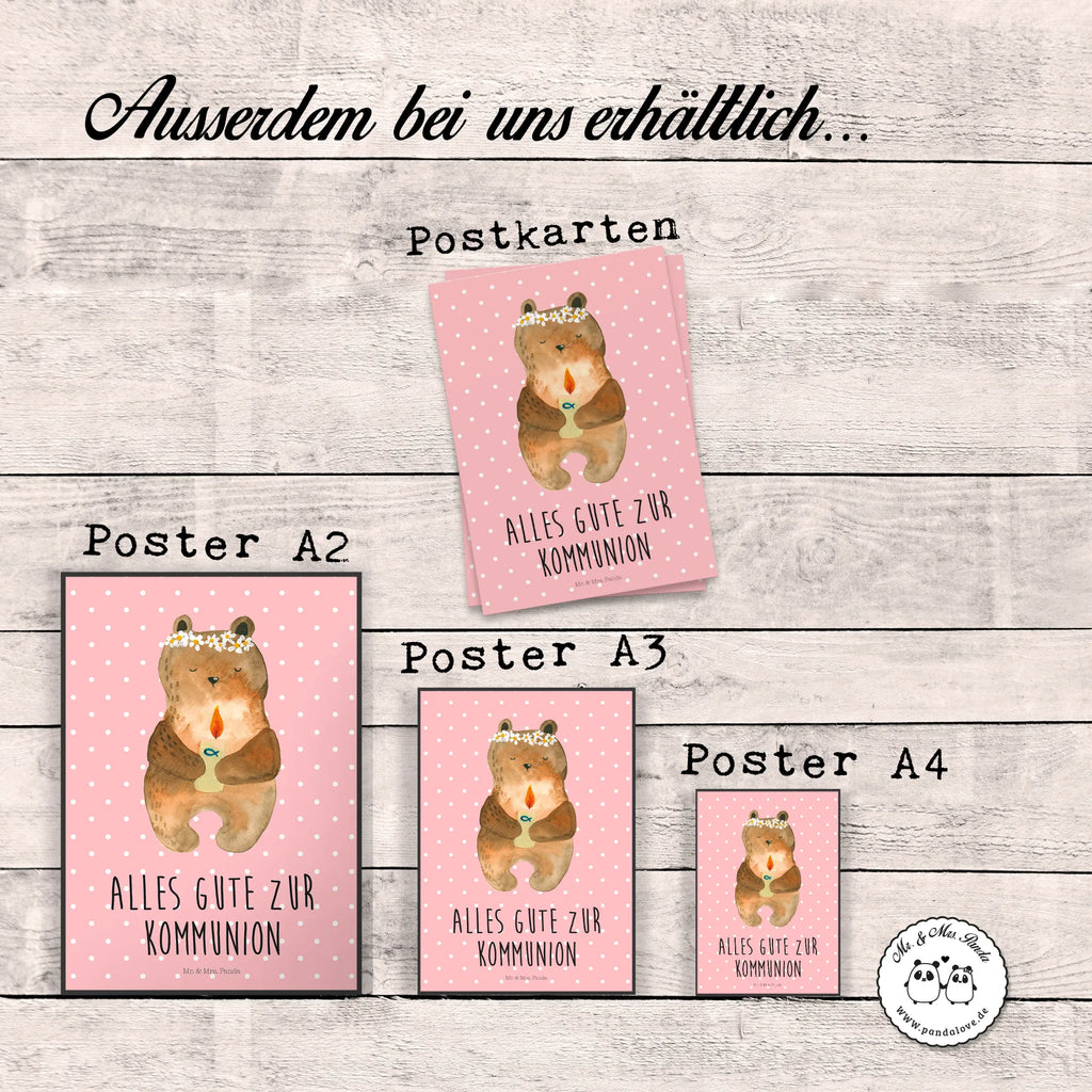 Poster Bär Kommunion kunstdruck poster, Designposter, grafikposter, Bild, Kunstdruck, Plakat, Mr. & Mrs. Panda Poster, Wandschmuck, Deko Bild, wanddeko, Wandbild, wandkunst, drucke, Wandposter, kunstposter, Wanddekoration, Bild für Wand, wanddruck, kunst für die wand, Poster, Posterdruck, Wanddeko Bild, Teddybär, Bär, Teddy, Taufkerze, Katholisch, Kommunion, Gottes Segen