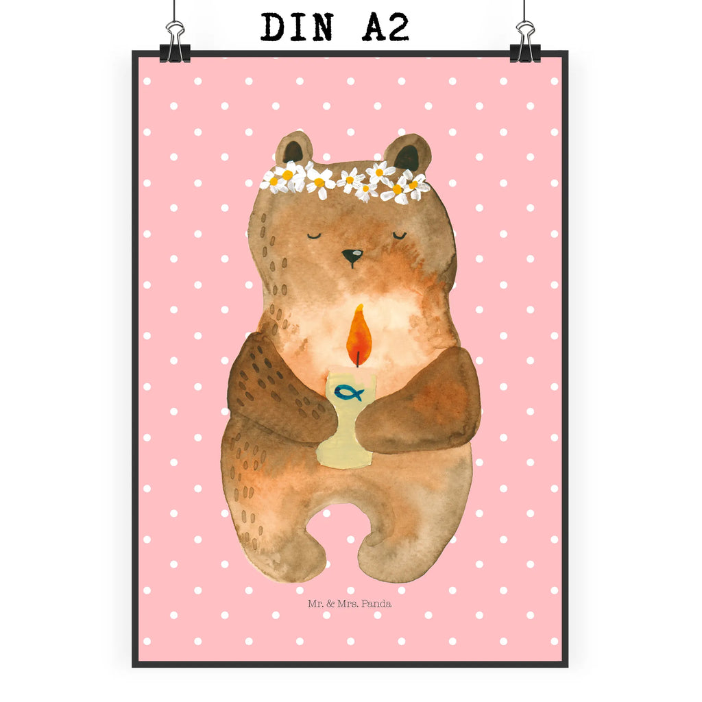 Poster Bär Kommunion kunstdruck poster, Designposter, grafikposter, Bild, Kunstdruck, Plakat, Mr. & Mrs. Panda Poster, Wandschmuck, Deko Bild, wanddeko, Wandbild, wandkunst, drucke, Wandposter, kunstposter, Wanddekoration, Bild für Wand, wanddruck, kunst für die wand, Poster, Posterdruck, Wanddeko Bild, Teddybär, Bär, Teddy, Taufkerze, Katholisch, Kommunion, Gottes Segen