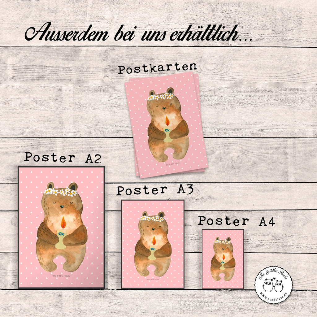 Poster Bär Kommunion kunstdruck poster, Designposter, grafikposter, Bild, Kunstdruck, Plakat, Mr. & Mrs. Panda Poster, Wandschmuck, Deko Bild, wanddeko, Wandbild, wandkunst, drucke, Wandposter, kunstposter, Wanddekoration, Bild für Wand, wanddruck, kunst für die wand, Poster, Posterdruck, Wanddeko Bild, Teddybär, Bär, Teddy, Taufkerze, Katholisch, Kommunion, Gottes Segen