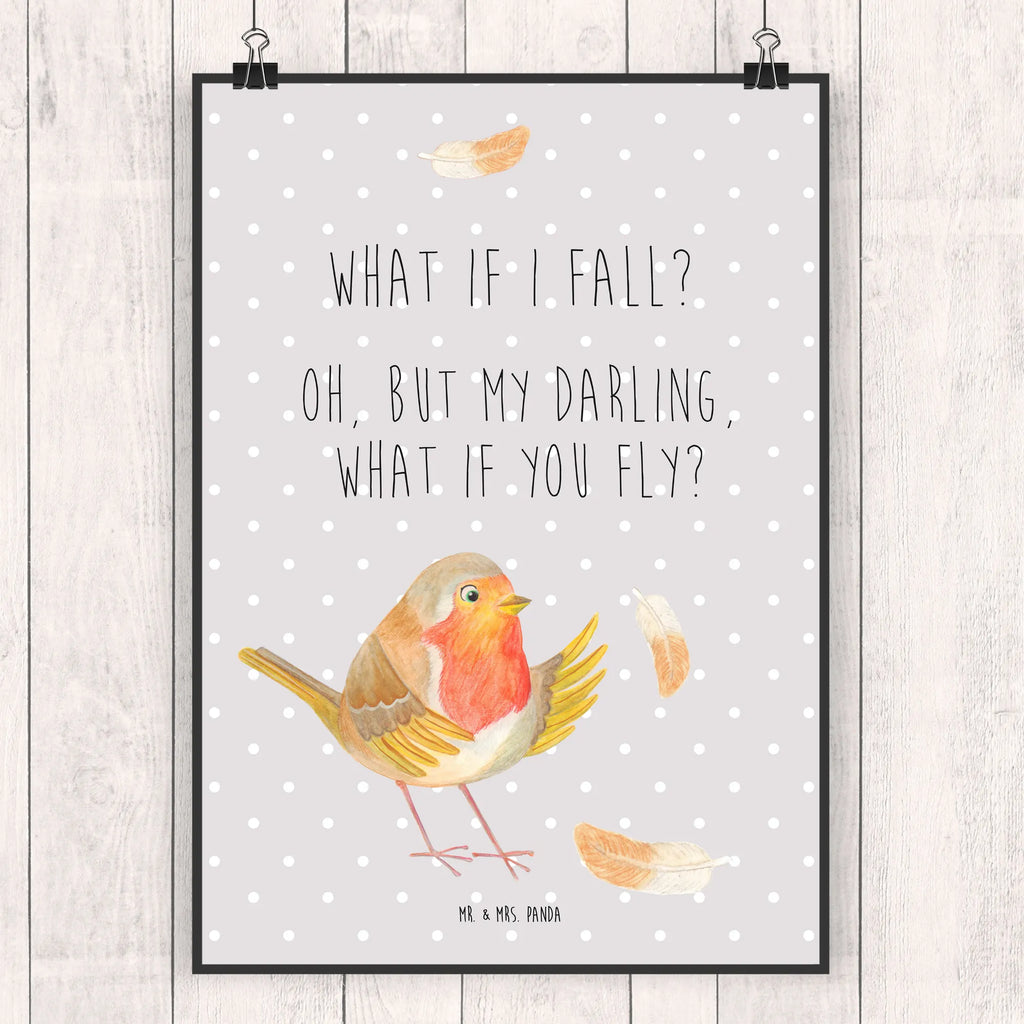 Poster robin feathers Designposter, Poster, Posterdruck, Schlafzimmer Poster, Küchenposter, Deko Bild, Kunstdruck, Bild, Kinderposter, Kinderzimmer Poster, Bild für Wand, Raumdekoration, Wanddekoration, Wanddeko Bild, Großes Poster, Plakat, Poster Sprüche, Mr. & Mrs. Panda Poster, Handgemaltes Poster, Wandposter, Wandbild, Gute Laune, Tiermotive, Tiere, Lustige Sprüche, Motivationsbilder, fliegen, Spruch Mut, Vogel, What If I Fall, Motivation Sprüche, Rotkehlchen, Spruch Motivation