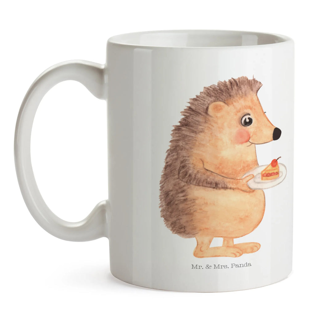 Tasse Igel Kuchenstück Kaffeetasse, Geschenktasse, Teetasse, Keramiktasse, Tasse mit Zitaten, Tasse, Porzellantasse, Tasse mit Motiven, Bürotasse, Tiermotive, Gute Laune, lustige Sprüche, Tiere, Backen Geschenk, Essen Spruch, Kuchen, Geburtstagskuchen, Igel, Torte, Einladung Party, Kuchen backen