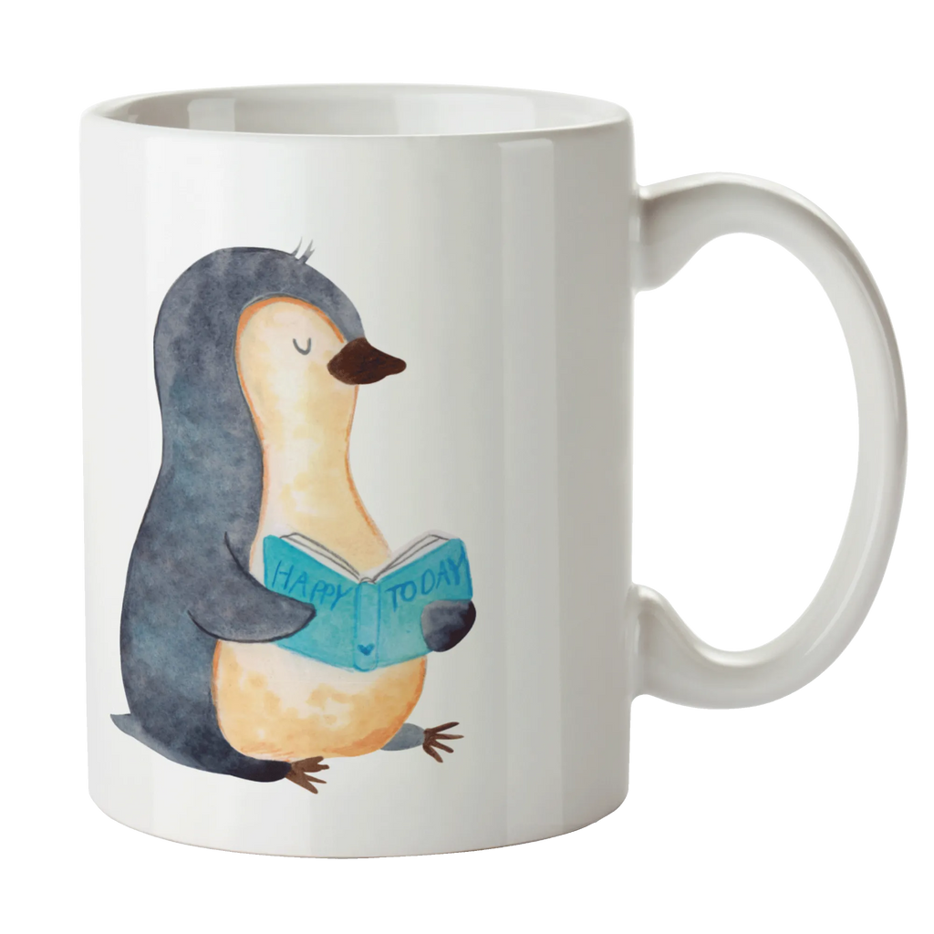 Tasse Pinguin Buch Teetasse, Porzellantasse, Keramiktasse, Geschenktasse, Tasse mit Zitaten, Kaffeetasse, Tasse, Bürotasse, Tasse mit Motiven, Pinguin, Bücherwurm, Lesen, Ferien, Freizeit, Nichtstun, Buch, Urlaub, Pinguine, Faulenzen
