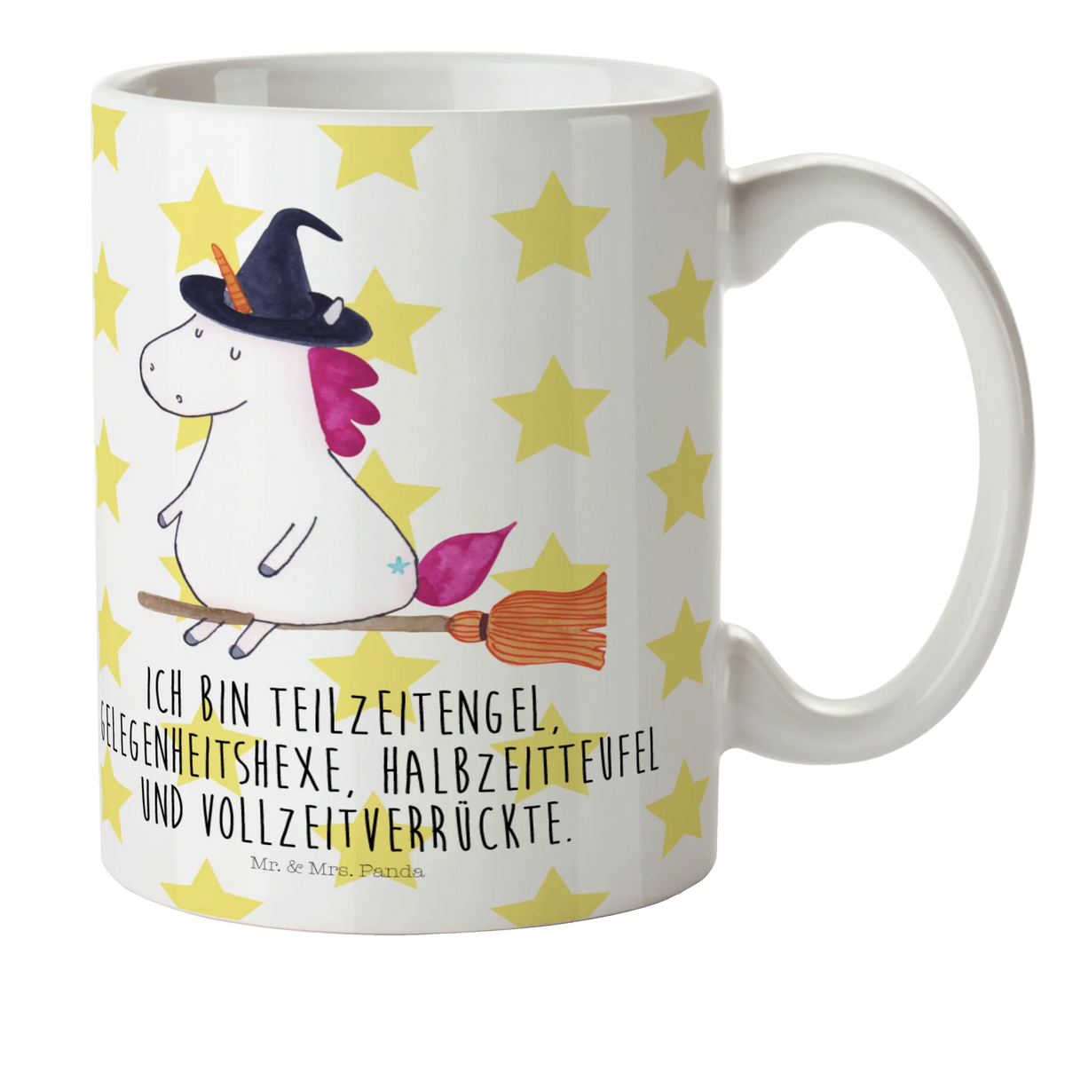 Kindertasse Einhorn Hexe