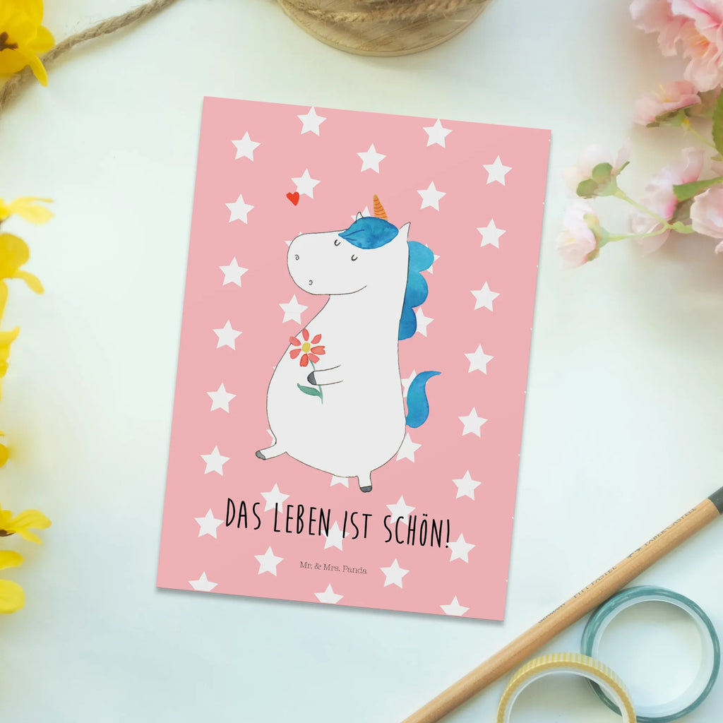 Postcard unicorn Stroll Fotokarte, Designkarte, Postkarte, einzelkarte, Motivkarte, Kunstkarten, Grußkarte, Ansichtskarten, kunstkarte, bildkarte, spruchkarte, Postkarten, Ansichtskarte, Einhörner, Einhorn Deko, Unicorn, Einhorn, Spaziergang, Mutter, Freundin, Schwester, Blumen, Glitzer, Motivation, Freude, Gute Laune