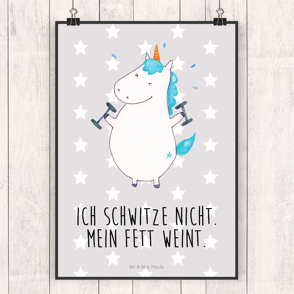 Poster unicorn fitness drucke, Wandposter, Plakat, Bild für Wand, wanddruck, Wandschmuck, grafikposter, wandkunst, Wanddeko Bild, kunstposter, Mr. & Mrs. Panda Poster, Bild, kunstdruck poster, Poster, Designposter, Posterdruck, Kunstdruck, Wanddekoration, kunst für die wand, Deko Bild, Wandbild, wanddeko, Einhorn Deko, Einhörner, Einhorn, Unicorn, Diät, Geräte, Gym, Sport, Abnehmen, Fitnessstudio, Pumpen, Fitness, Sixpack