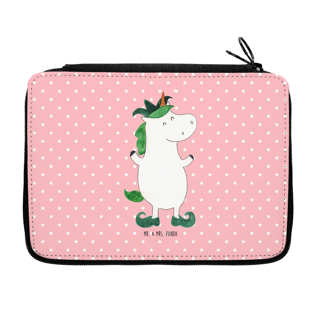 Leather folder unicorn joker pencil case, pencil bag, pen roll, school, pupil, gift, child, motif, enrolment, primary school, unicorn, unicorns, Court Jester, Unicorn, Juggler, Punch, Middle Ages