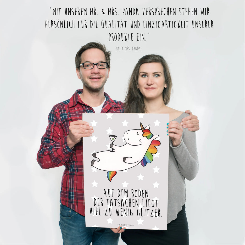 Poster Einhorn Cocktail Mr. & Mrs. Panda Poster, wandkunst, Deko Bild, Wanddekoration, wanddruck, Bild, Posterdruck, Wandbild, Plakat, drucke, Bild für Wand, Designposter, Wandposter, kunstposter, grafikposter, kunstdruck poster, Wandschmuck, Kunstdruck, wanddeko, kunst für die wand, Poster, Wanddeko Bild, Einhorn Deko, Einhörner, Einhorn, Unicorn, Rum, Witzig, Geburtstag, Party, Spaß, Spruch, Glitzer, Sekt, Caipirinha, Cuba Libre, Freundin, Feiern, Lustig