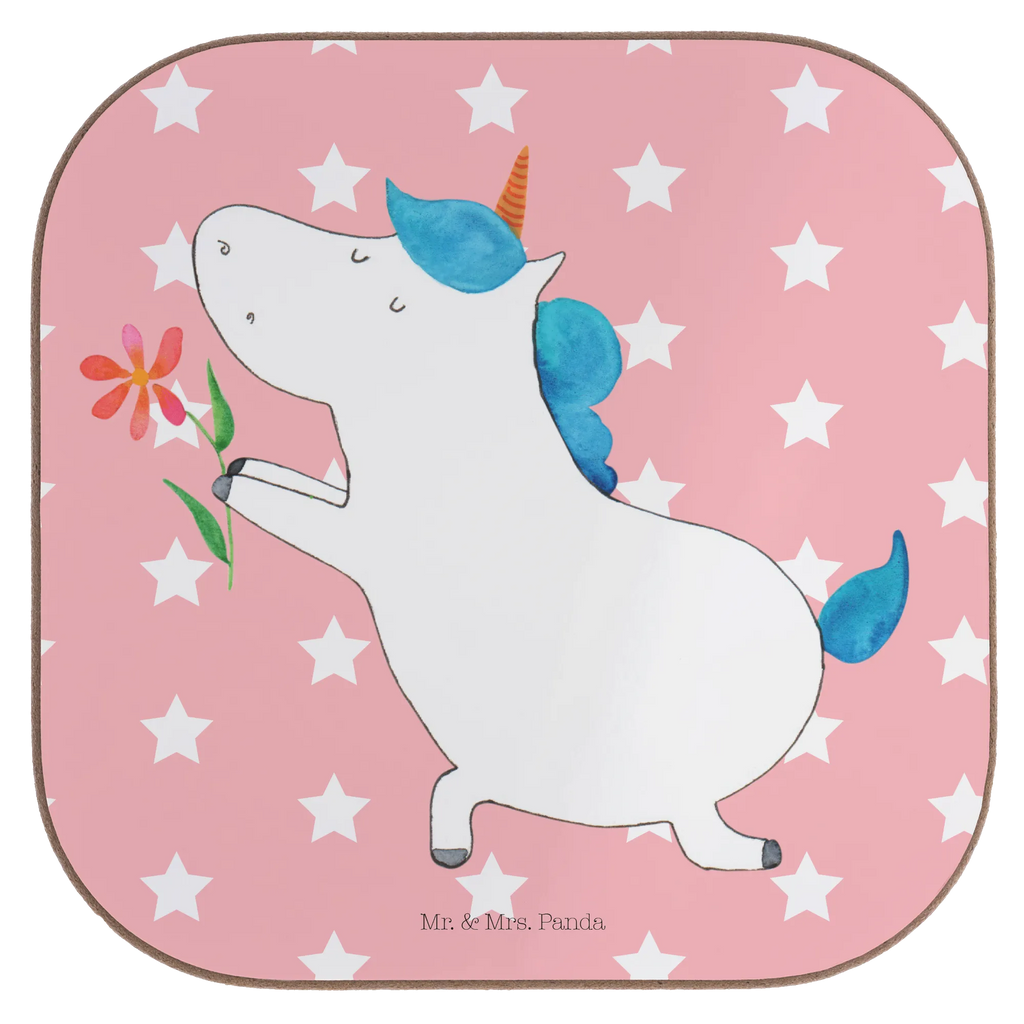 Square coaster unicorn flower Coasters, glass coasters, breakfast, party, gift, presents, gifts, unicorn, unicorns, flower, proof of love, partner, love, couple, request, marriage application, engagement