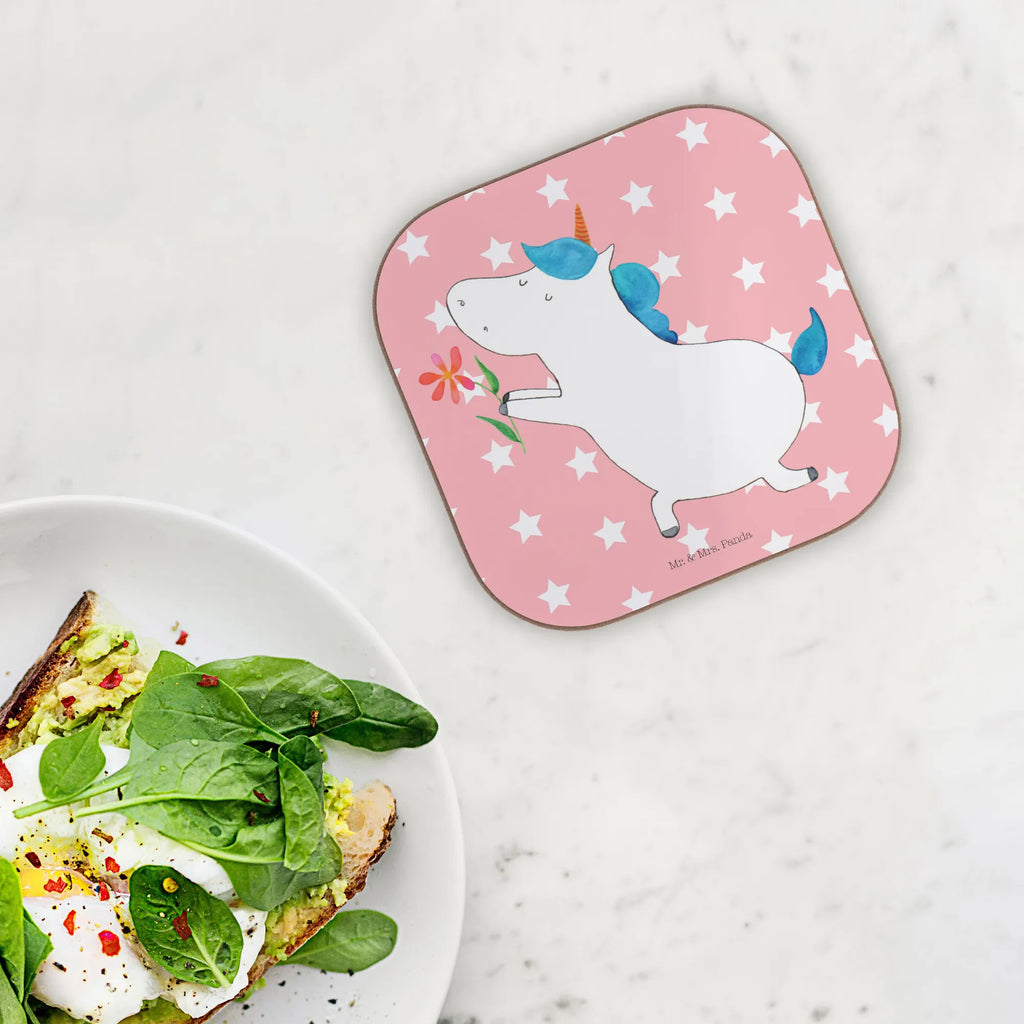 Square coaster unicorn flower Coasters, glass coasters, breakfast, party, gift, presents, gifts, unicorn, unicorns, flower, proof of love, partner, love, couple, request, marriage application, engagement