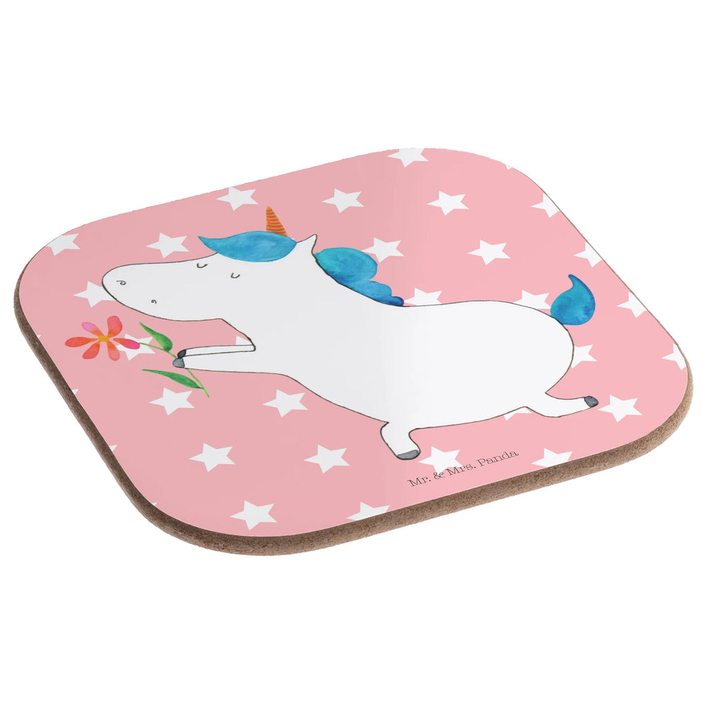 Square coaster unicorn flower Coasters, glass coasters, breakfast, party, gift, presents, gifts, unicorn, unicorns, flower, proof of love, partner, love, couple, request, marriage application, engagement
