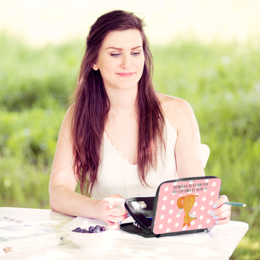 Leather folder unicorn Fox primary school, motif, pen roll, pencil case, school, gift, enrolment, pencil bag, pupil, child, unicorn, unicorns, fox horns, foxycorn, fox, foxes