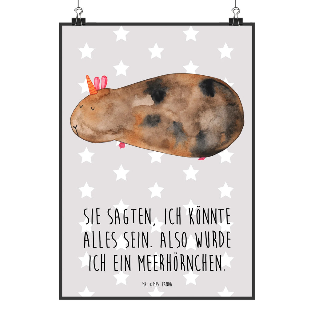 Poster unicorn Guinea pig Wandposter, Kunstdruck, Wanddeko, Raumdekoration, Handgemaltes Poster, Wanddekoration, Küchenposter, Posterdruck, Poster, Wanddeko Bild, Kinderposter, Bild, Designposter, Mr. & Mrs. Panda Poster, Einhorn, Einhörner, Einhorn Deko, Unicorn, Meericorn, Meerhörnchen, Meerschweinchen, Meerschwein