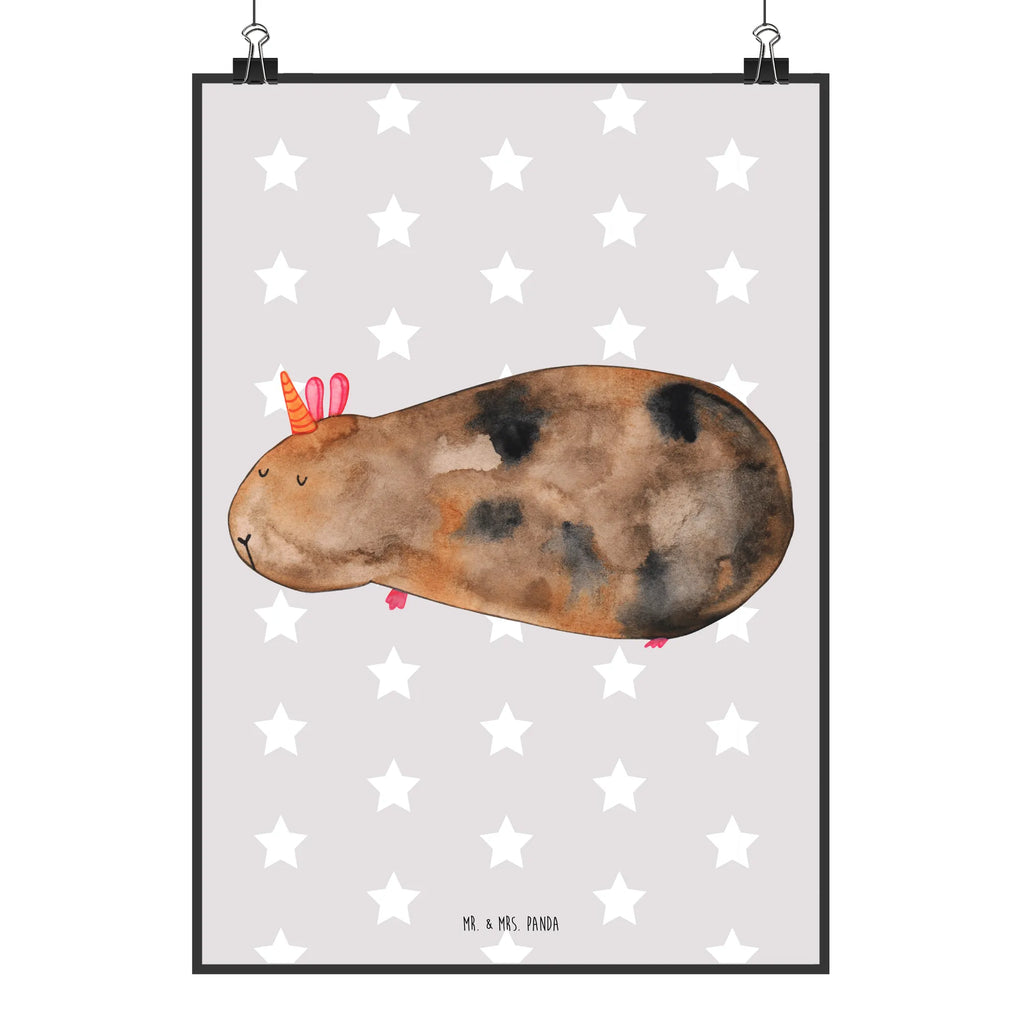 Poster unicorn Guinea pig Wandposter, Kunstdruck, Wanddeko, Raumdekoration, Handgemaltes Poster, Wanddekoration, Küchenposter, Posterdruck, Poster, Wanddeko Bild, Kinderposter, Bild, Designposter, Mr. & Mrs. Panda Poster, Einhorn, Einhörner, Einhorn Deko, Unicorn, Meericorn, Meerhörnchen, Meerschweinchen, Meerschwein